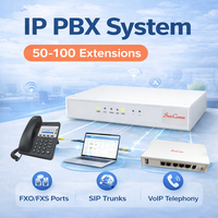 Système IP PBX SunComm SC-5030T-2S, 50-100 extensions, serveur VoIP PBX FXO FXS SIP, garantie 1 an, protocole SRTP pour téléphone professionnel