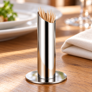 Porte-cure-dents en acier inoxydable, porte-cure-dents de comptoir, organisateur de table moderne en métal pour restaurant, hôtel - Product Image 5