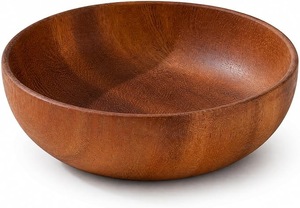 Tazón Decorativo de Madera para Servir, Tazón de Madera Natural para Ensaladas y Frutas, Hecho a Mano, Rústico, Vajilla para Cocina y Comedor, Centro de Mesa Rústico para el Hogar - Product Image 4