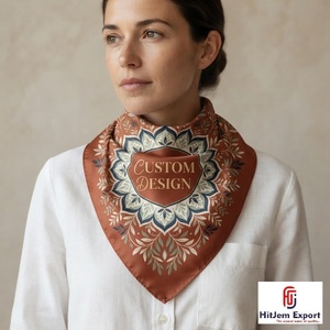 Pañuelo Cuadrado con Estampado Personalizado de Moda, Fabricante Textil de Marca Privada OEM ODM, Proveedor de Servicios de Productos de Tela Personalizados - Product Image 2