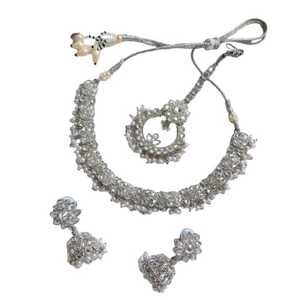 Parure de bijoux de luxe pour femme 2026 : collier et boucles d'oreilles élégants plaqués or pour mariage - Product Image 1