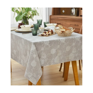 Handwoven linen blend leaves Cotton Linen Checkered <b>Tablecloth</b> Minimalist Home Dining Cover Washable Geometric Patterned Design - Product Image 5
