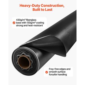 Coperta di Sicurezza Resistente al Calore 1800F in Fibra di Vetro Rivestita in Silicone 5x150 FT per Saldatura e Brasatura - Product Image 6
