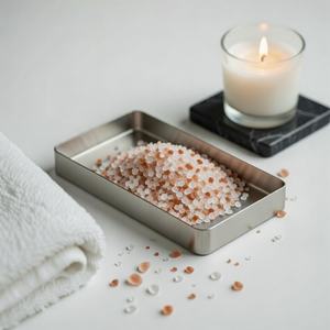 Sal de Baño Rosa del Himalaya, Natural, Ecológica, Refrescante, con Cristales Minerales Tallados, para Spa y Jardín, con Aromaterapia - Product Image 3