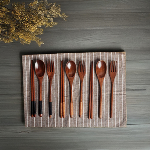 Vente en gros 100% naturel écologique 5 pièces ensemble d'ustensiles en bois sans danger pour les aliments conceptions durables Vietnam bon prix Polaris Agri - Product Image 1