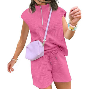 Custom Logo & Color <b>Women</b> Summer <b>Short</b> <b>Set</b> Casual Clothing Pakistan Manufacturer <b>Women</b> <b>Short</b> <b>Set</b> - Product Image 6