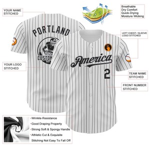 Latest Jersey Design White Stripe Baseball Jerseys Different Team Jersey Sublimated Softball Jerseys <b>Tshirt</b> - Product Image 6