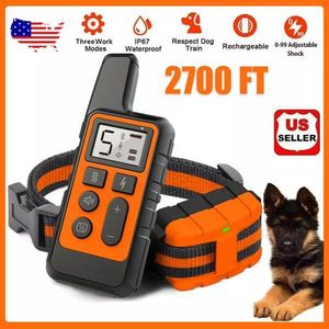 Collar de Adiestramiento para Perros Recargable, Resistente al Agua hasta 2700 Pies, con Pantalla LCD y Control Remoto - Product Image 1