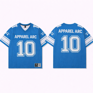 เสื้อฟุตบอลสีฟ้าอ่อนขายส่ง MOQ ต่ำ 10 ตัวขึ้นไป ชุดทีมแบบกำหนดเอง ระบายอากาศได้ดี ผ้าตาข่าย ผู้ผลิตชุดกีฬา OEM - Product Image 2