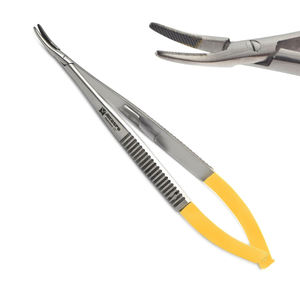 Ensemble de 3 instruments de microchirurgie manuels en acier inoxydable : porte-aiguilles, pinces, ciseaux chirurgicaux, pinces à épiler - Product Image 2