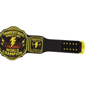 Ceinture de champion du monde de lutte Thunderstruck personnalisée avec un design d'éclairs audacieux pour les fans et les collectionneurs - Product Image 4