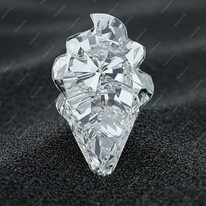 IGI GIA Certified <b>3</b> Ct Wholesale Lab Created Natural HPHT CVD Grown Synthetic Loose D VVS Cultivated Ice Cream Cone Diamond - Product Image 3