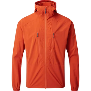 Men's Hooded Windproof <b>Zip</b>-<b>Up</b> <b>Jacket</b> Lightweight Polyester Casual Outdoor Autumn Wear Solid Color Front Pockets Made in Pakistan - Product Image 2