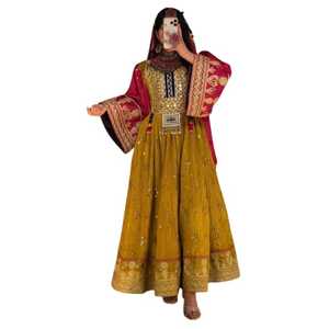 Vestido Afgano Kuchi 2026 con Bordado Tribal Tradicional Hecho a Mano para Mujer, Vestido de Festival Afgano Kuchi, Cultura Pashtun - Product Image 1