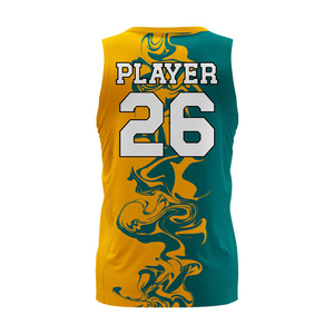Camiseta de Baloncesto Profesional para Hombre, Corte Deportivo, Diseño de Equipo, Sin Mangas, Cuello en V, Absorbe la Humedad, Logotipo Sublimado - Product Image 3