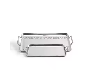 Vintage Style <b>Trays</b> Aluminum Customized Shape And Size Serving <b>Tray</b> With Premium Quality - Product Image 4