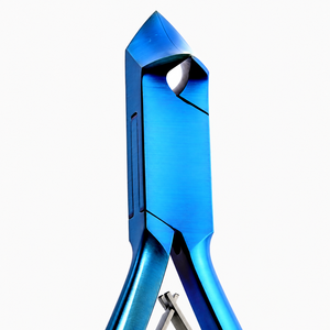 Cortador de Uñas de Acero Inoxidable Azul con Forma de Luna Llena y Apertura de Mandíbula Ancha, Herramienta de Manicura y Pedicura con Bloqueo - Product Image 2