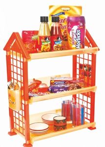 Multipurpose Kitchen Plastic <b>Rack</b> <b>Storage</b> Organizer Plastic Pantry <b>Storage</b> <b>Rack</b> Shelf <b>for</b> Food Organization - Product Image 3