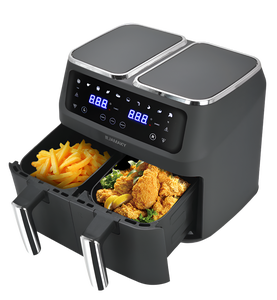 Freidora de Aire Eléctrica Compacta Sudex Mini, Pantalla LCD, Fácil de Limpiar, Multifunción, Doble Cesta, Cocina Saludable para el Hogar - Product Image 1