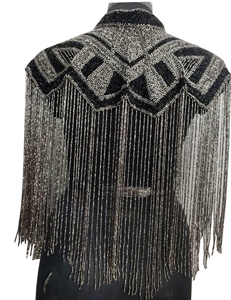 New Metal Colors <b>Sequin</b> cape for Women Sparkly Glitter Evening handmade <b>Tops</b> Club Outfits sizzling Shiny Party Concert wear - Product Image 3