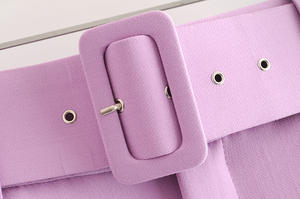 กางเกงขายาวผู้หญิงทรงสุภาพ เอวสูง มีเข็มขัด ผ้าระบายอากาศ ซิปหน้า มีกระเป๋า เหมาะสำหรับใส่ทำงาน สไตล์ลำลองช่วงฤดูใบไม้ผลิ - Product Image 3