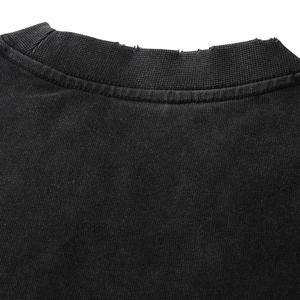 เสื้อยืดโอเวอร์ไซส์ทรงวินเทจ ผ้าคอตตอนถัก 100% ซักกรดแบบ Heavyweight ไม่หดตัว เป็นมิตรต่อสิ่งแวดล้อม แขนสั้น สีพื้น - Product Image 4