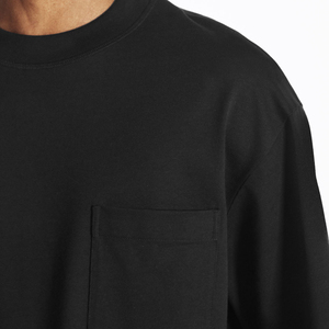 Breathable Eco-Friendly 220g Oversized Short Sleeve Men's High Quality 100% Cotton O-Neck T-Shirt Custom Logo Printed Solid - Product Image 4