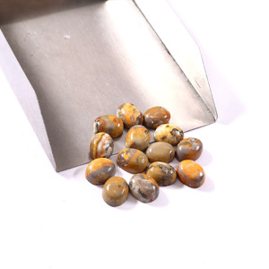 Natural Bumble <b>Bee</b> Jasper Oval Cabochon 16x12mm Calibrated Loose Gemstone for Rings Necklaces and Pendants - Product Image 2
