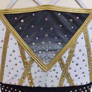 WARPRO INDUSTRY <b>Cheerleading</b> Uniform Set Long Sleeve Skirt Rhinestone Print Glitter Logo Front Adult Polyester/Cotton - Product Image 6