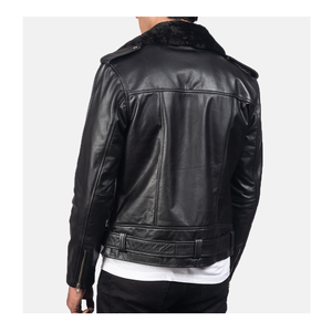Heavy Duty <b>Men</b> Leather Motorcycle <b>Jacket</b> Windproof Genuine Leather Rider <b>Jacket</b> for Winter Season - Product Image 6