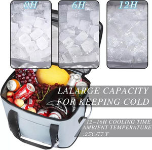 Sac isotherme de pique-nique portable avec logo personnalisé, imperméable, réutilisable, sac isotherme souple, boîte isotherme - Product Image 5