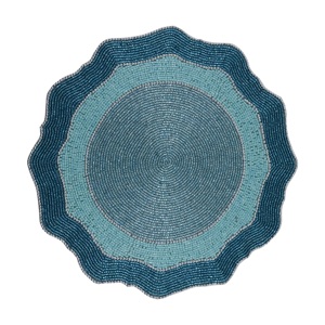 Set de table rond à motifs peints avec perles pour la décoration intérieure, la vaisselle, la table à manger, les fêtes et les mariages - Product Image 1