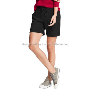 Pantalones cortos de verano de felpa francesa para mujer de alta calidad, diseño personalizado, tejido forrado, 100% funciona, fabricación profesional OEM - Product Image 4
