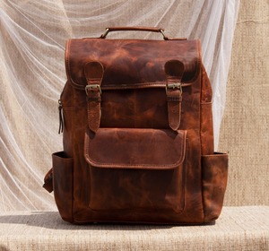 Precio al por Mayor - Mochila de Cuero Impermeable para Portátil para Mujer, Mochila de Cuero de Alta Calidad con Compartimentos, en Oferta - Product Image 3