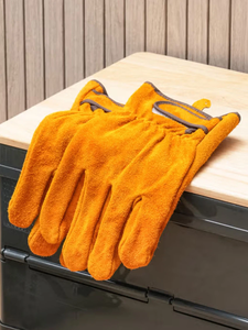 Guantes de Seguridad de Cuero Naranja, Largos hasta la Muñeca, Térmicos, Sin Forro, Estilo Sencillo, para Exteriores, Invierno, Ropa de Abrigo de Calidad, Fabricante Mayorista - Product Image 5