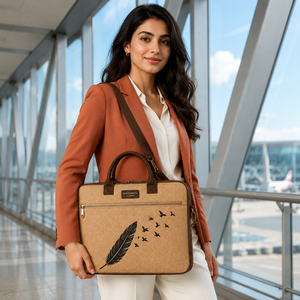Eco-Friendly Durable Fashionable Jute Laptop Backpack Brief <b>Bag</b> Padded Handle Adjustable <b>Shoulder</b> Strap Front <b>Zip</b> Pocket <b>Large</b> - Product Image 5