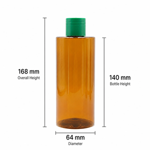 Botella de Plástico PET Ámbar de 400 ml para Envasado de Cosméticos, con Tapa de Rosca, para Champú, Loción, Gel de Ducha y Agua de Rosas, Hecha en Vietnam - Product Image 2