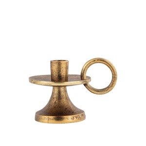 Bougeoir décoratif de luxe en laiton doré antique, style vintage, pour bougies cylindriques, idéal pour la maison et les mariages - Product Image 5