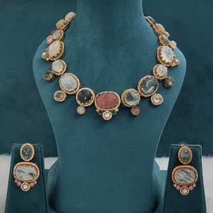 Premium Quality Sabysachi Inspired <b>Necklace</b> Set Luxury Appeal Beautiful Elegant Design Complements All Outfits <b>Statement</b> Jewelry - Product Image 5