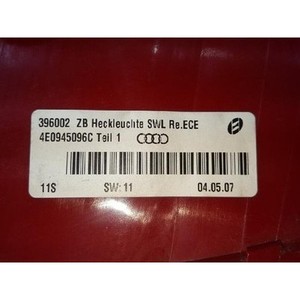 ไฟท้ายด้านขวา A8 D3 ปี 2004-2010 ของแท้ มือสอง รุ่น 4E0945096C - Product Image 4
