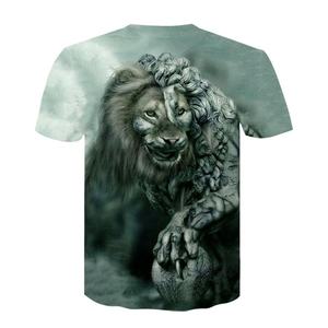 Camiseta de Verano para Hombre, a la Moda, con Estampado Digital 3D de Calavera, Sublimada, de Manga Corta, Precio Económico al por Mayor - Product Image 2