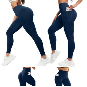 Leggings de Yoga Personalizados de Cintura Alta con Bolsillo Lateral, 220g, Nailon y Spandex, Elásticos, Largos hasta el Tobillo, para Mujer - Product Image 6