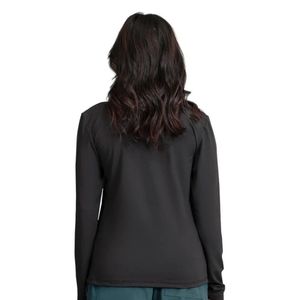 Camiseta de manga larga negra para mujer, top casual ajustado, camiseta básica para el día a día, ropa de moda sencilla para mujer - Product Image 6