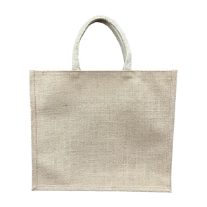 Sac à main en jute écologique personnalisé, sac fourre-tout élégant, sac de voyage en gros, logo imprimé, motif de lettres, sacs de shopping, sérigraphie - Product Image 5