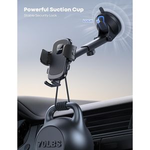 Soporte para Teléfono de Coche de Máxima Resistencia con Rotación de 360 Grados, Liberación Rápida y Ajustable - Product Image 4