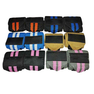 Adjustable Pink Striped Wrist Support Straps Hook Loop Closure for <b>Weight</b> Lifting Strength <b>Training</b> Unisex Breathable Palm Guard - Product Image 6