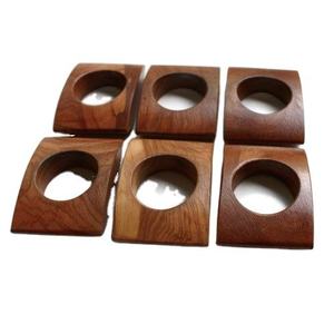 Classic Handmade Wooden Napkin <b>Rings</b> For Weddings Dinner Festive Occasions Rustic Stylish Napkin Loops For Tableware Accessories - Product Image 3