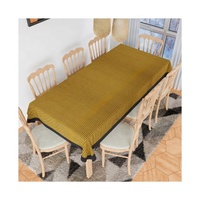 AKSHARA FABRIQUE Luxe Mariage Banquet Crème Brodé en filet Lin Personnalisé Haute Qualité Léger Imperméable Jetable