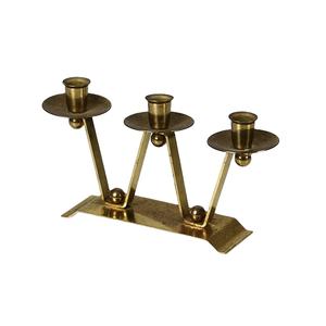 เชิงเทียนโลหะทองเหลืองแท้สไตล์วินเทจของตกแต่งบ้านบนโต๊ะเสาเชิงเทียนแบบสั่งทำดีไซน์ไม่เหมือนใคร - Product Image 1