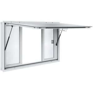 Finestra di concessione in lega di alluminio 60 \ "x36 \" per Food truck 4 porta porta portone scorrevole orizzontale gancio trascinamento 85 gradi finestra di servizio - Product Image 1